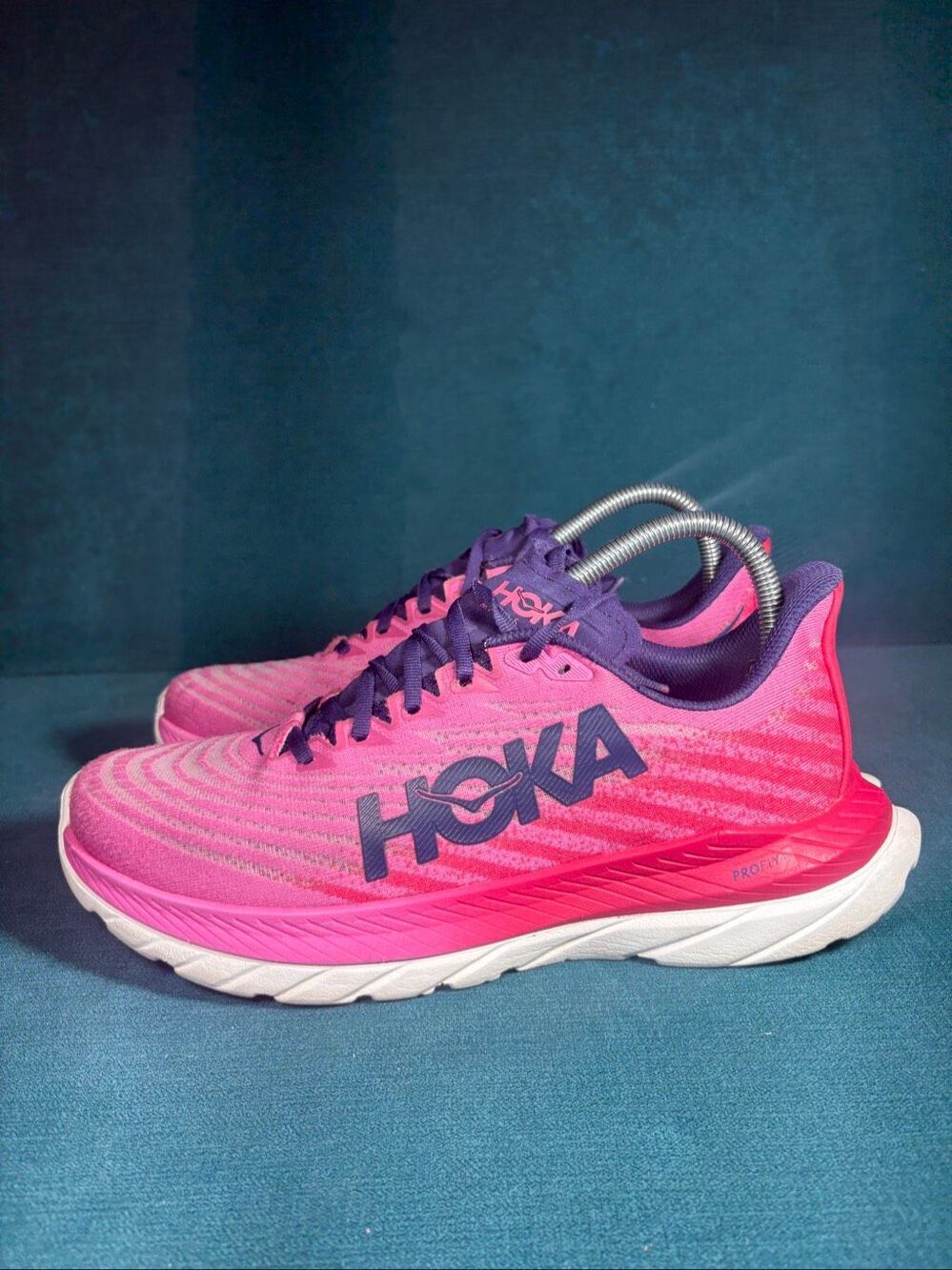 Hoka One One Mach 5 Rose Festival Fuchsia Womens Size 9.5 B Shoes 1127894 RSRW